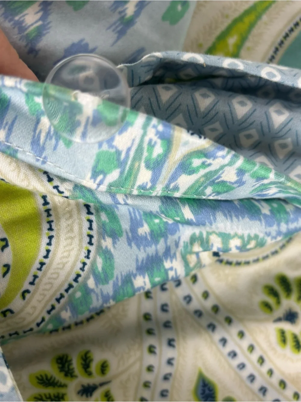 ECHO Design Duvet & Sham (2) set-“Sardinia” Paisley Print -Green & Blue F/Q
